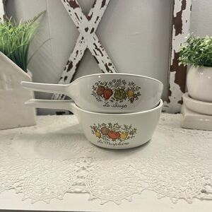 Vintage RARE CORNING WARE SPICE OF LIFE Lot Of 2